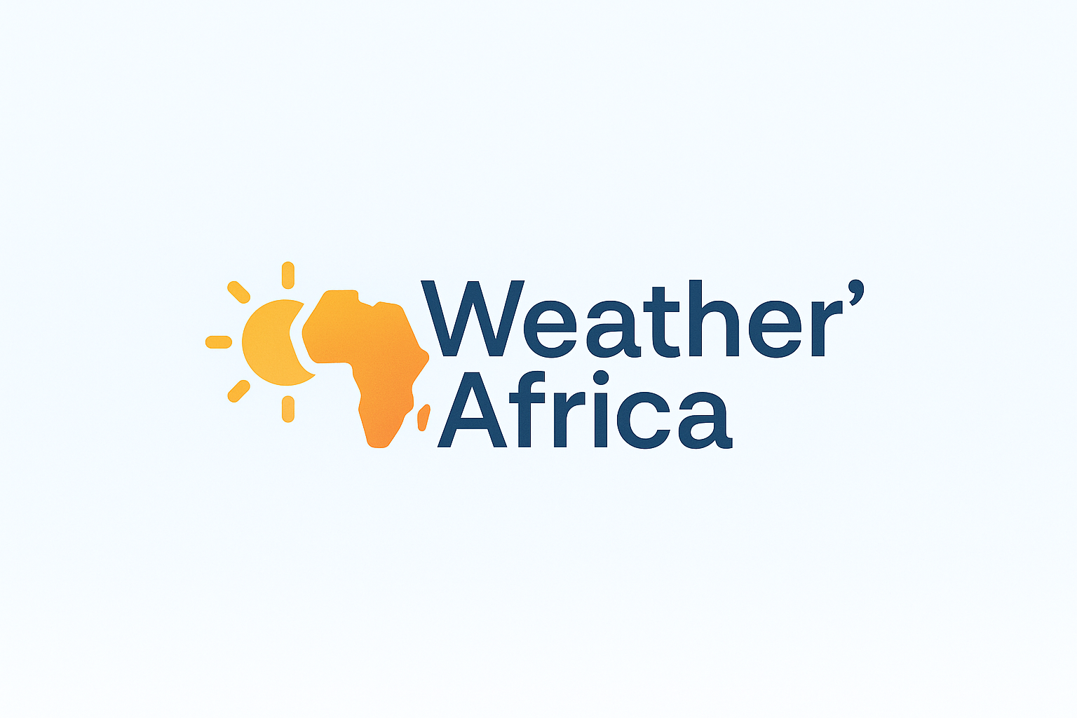 Main interface of Weather' Africa showing weather cards and local time for an African city
